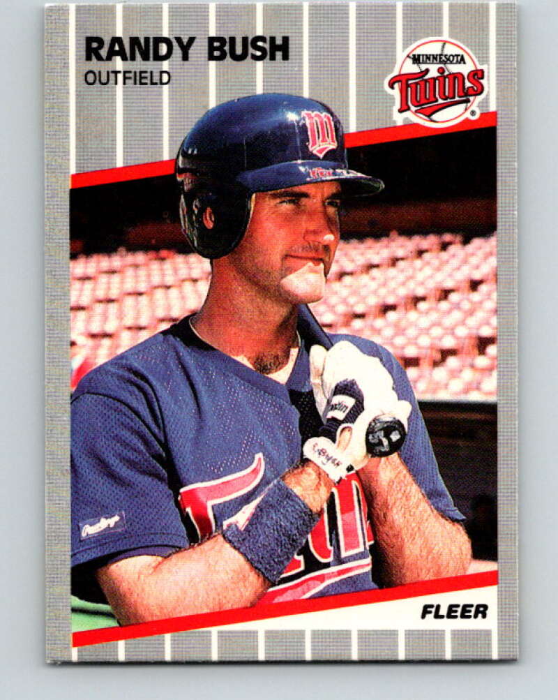 1989 Fleer #107 Randy Bush Mint Minnesota Twins Image 1