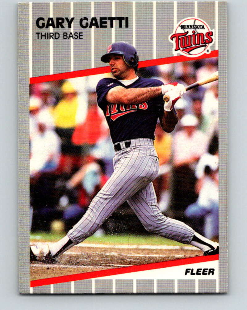 1989 Fleer #110 Gary Gaetti Mint Minnesota Twins Image 1