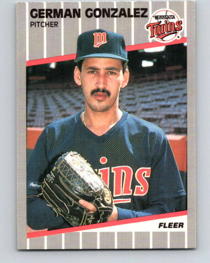 1989 Fleer #113 German Gonzalez Mint RC Rookie Minnesota Twins Image 1