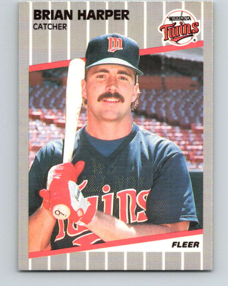 1989 Fleer #114 Brian Harper Mint Minnesota Twins Image 1