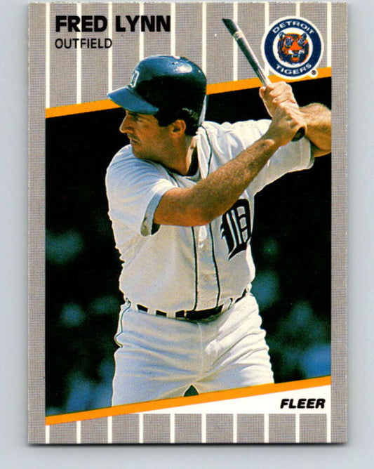 1989 Fleer #138 Fred Lynn UER Mint Detroit Tigers  Image 1