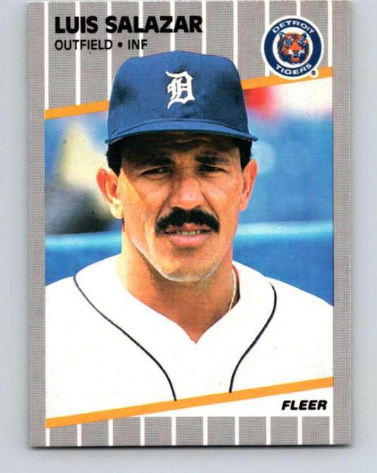 1989 Fleer #144 Luis Salazar Mint Detroit Tigers  Image 1
