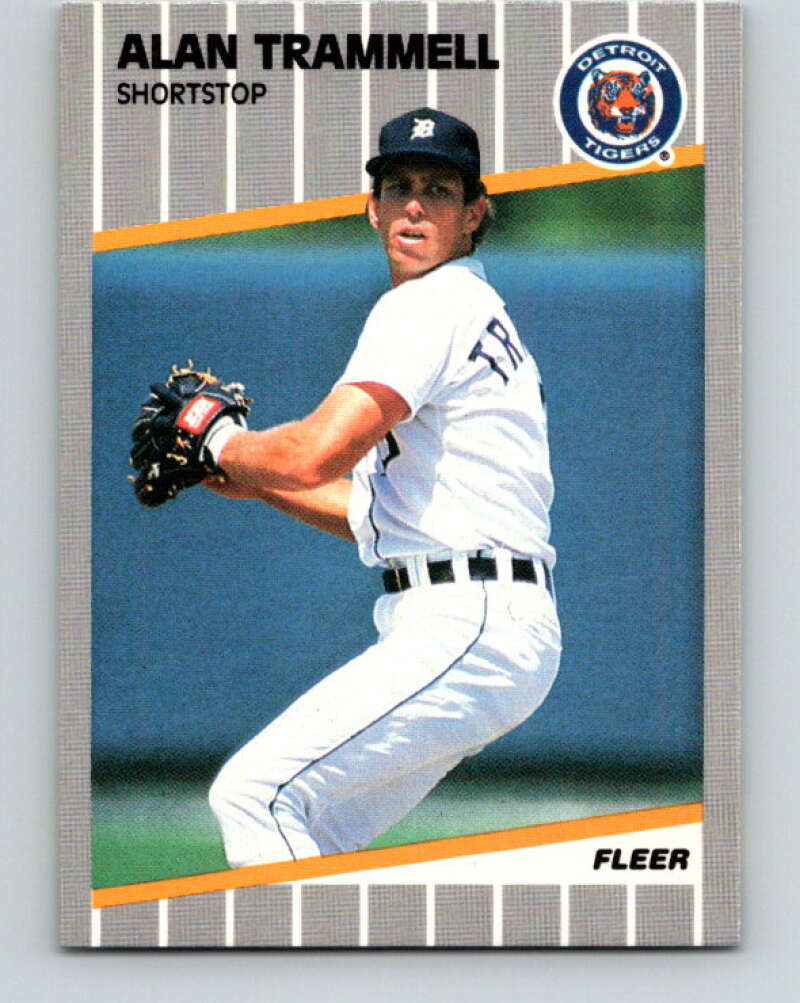 1989 Fleer #148 Alan Trammell Mint Detroit Tigers Image 1