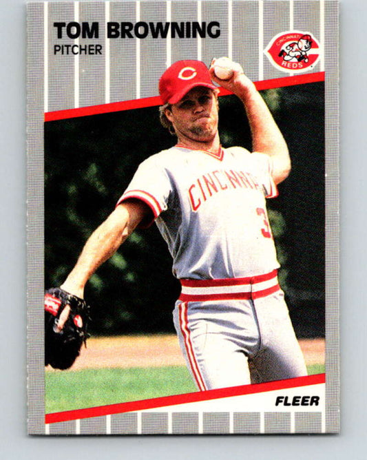 1989 Fleer #153 Tom Browning Mint Cincinnati Reds  Image 1
