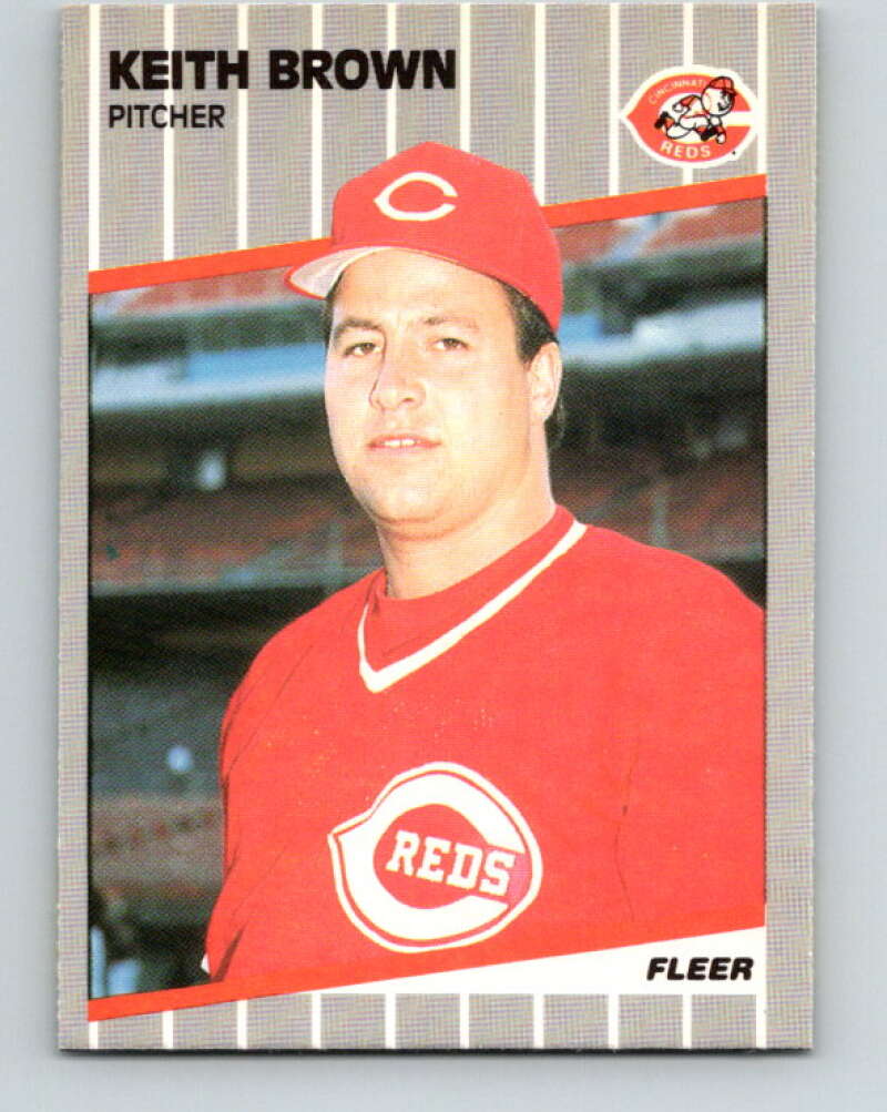 1989 Fleer #154 Keith Brown Mint RC Rookie Cincinnati Reds Image 1