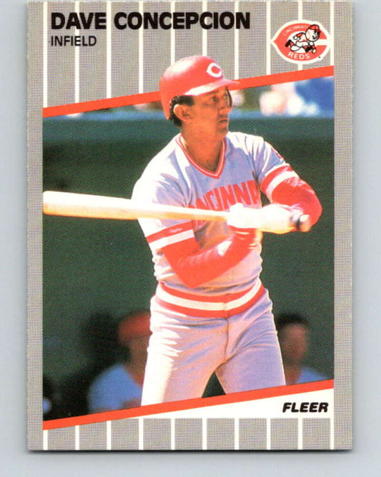 1989 Fleer #156 Dave Concepcion Mint Cincinnati Reds  Image 1