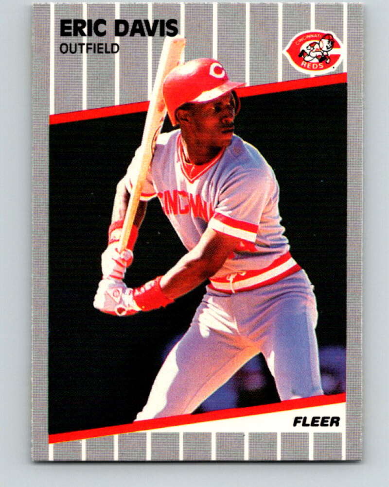 1989 Fleer #158 Eric Davis Mint Cincinnati Reds Image 1