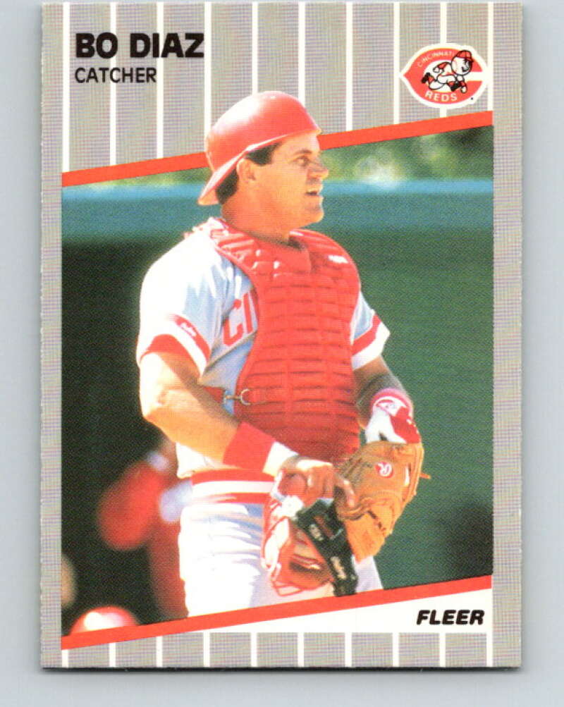 1989 Fleer #159 Bo Diaz Mint Cincinnati Reds Image 1
