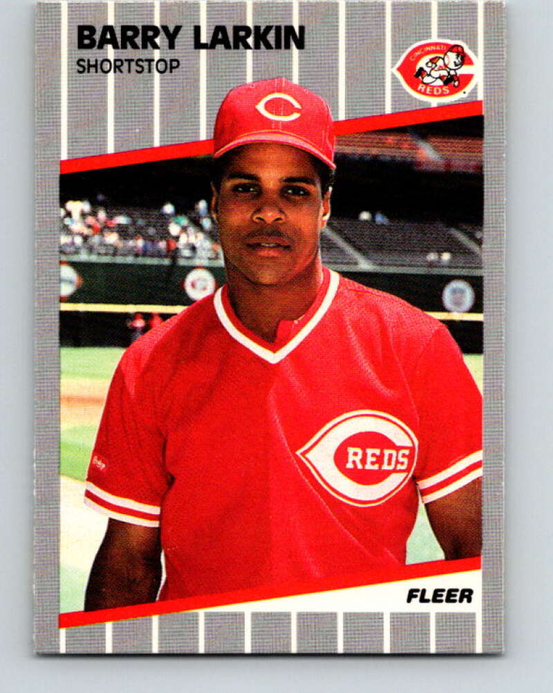 1989 Fleer #164 Barry Larkin Mint Cincinnati Reds Image 1