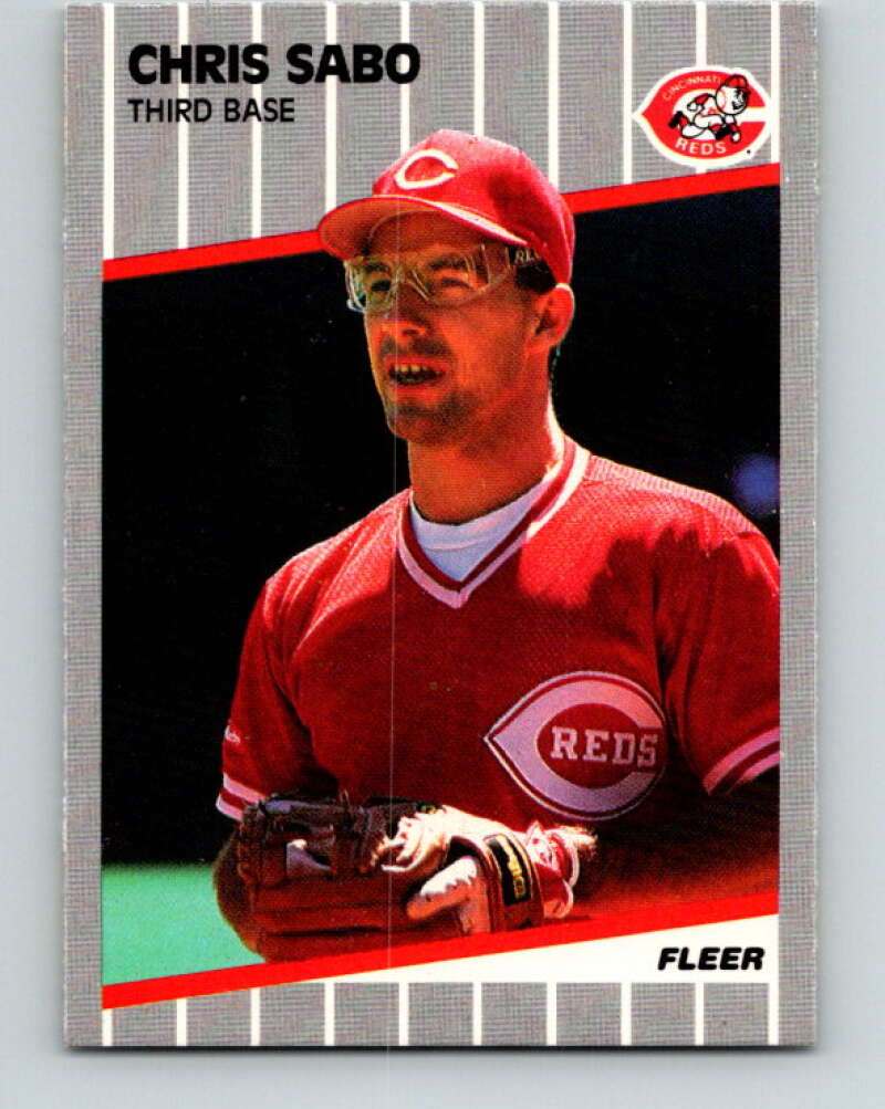 1989 Fleer #170 Chris Sabo Mint RC Rookie Cincinnati Reds  Image 1