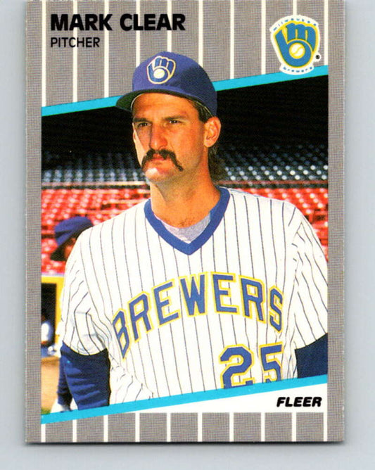 1989 Fleer #182 Mark Clear Mint Milwaukee Brewers