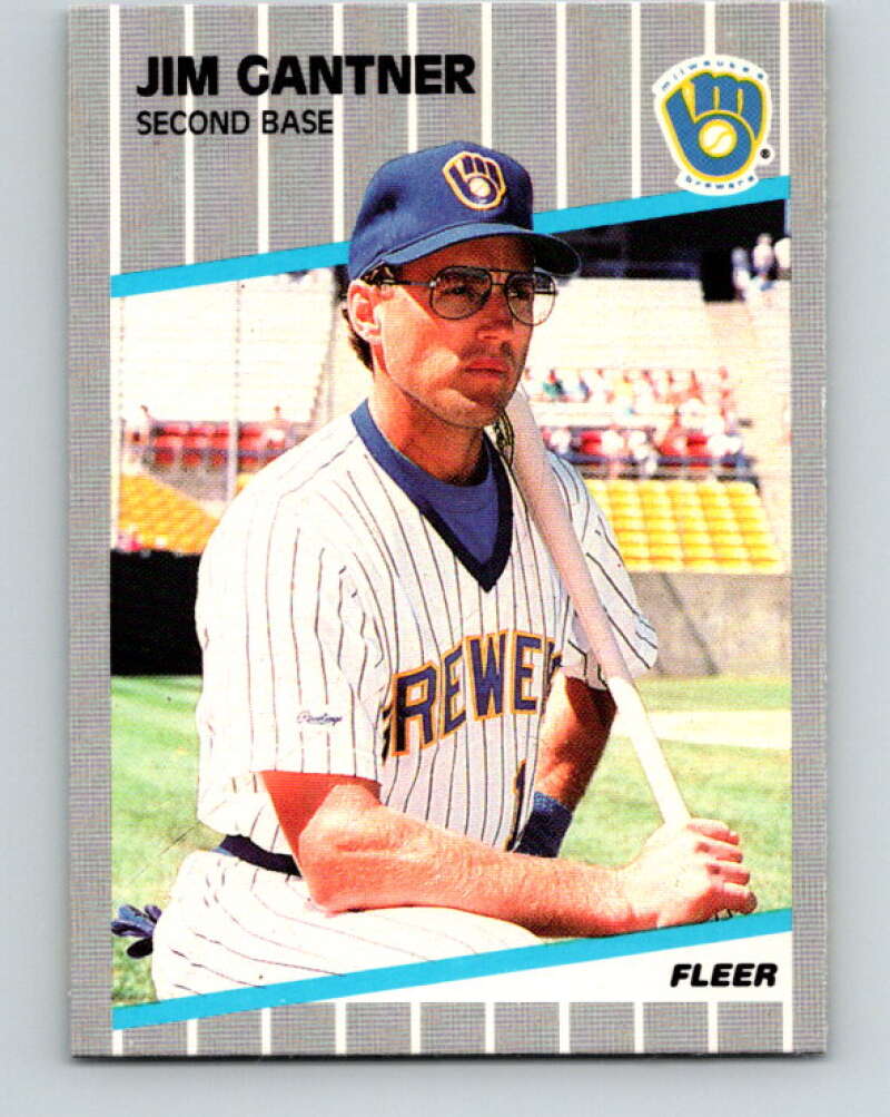 1989 Fleer #186 Jim Gantner Mint Milwaukee Brewers