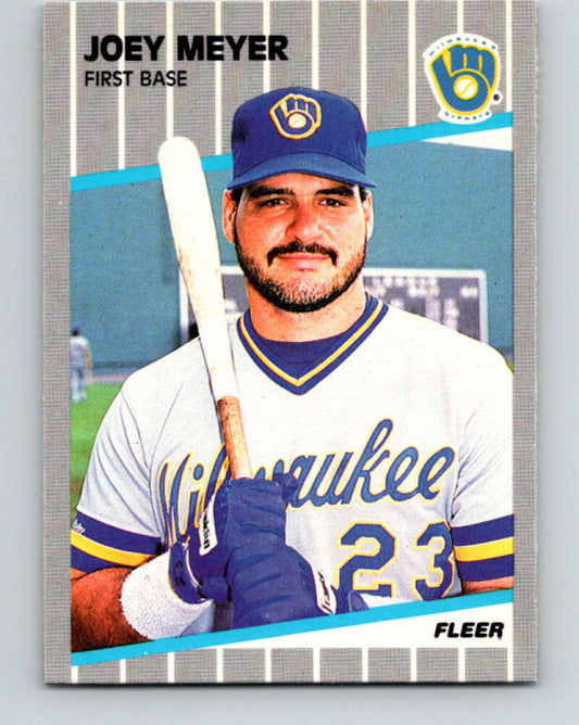 1989 Fleer #191 Joey Meyer Mint Milwaukee Brewers