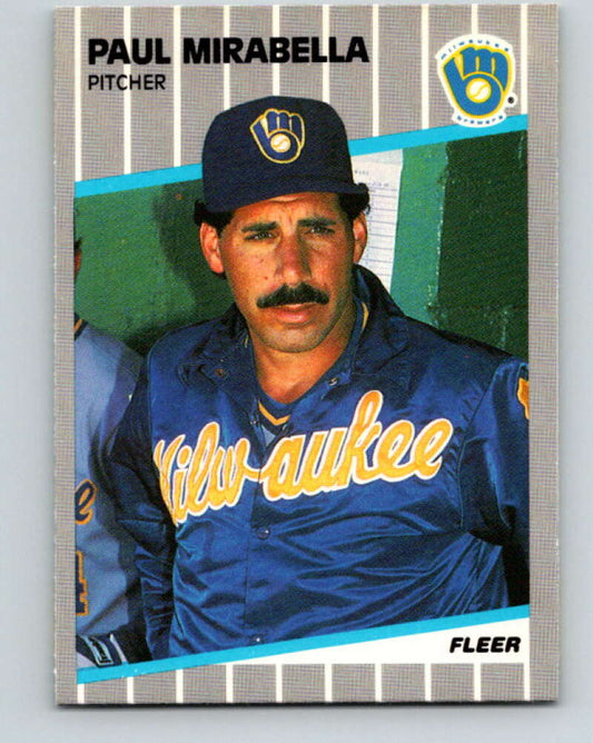 1989 Fleer #192 Paul Mirabella Mint Milwaukee Brewers