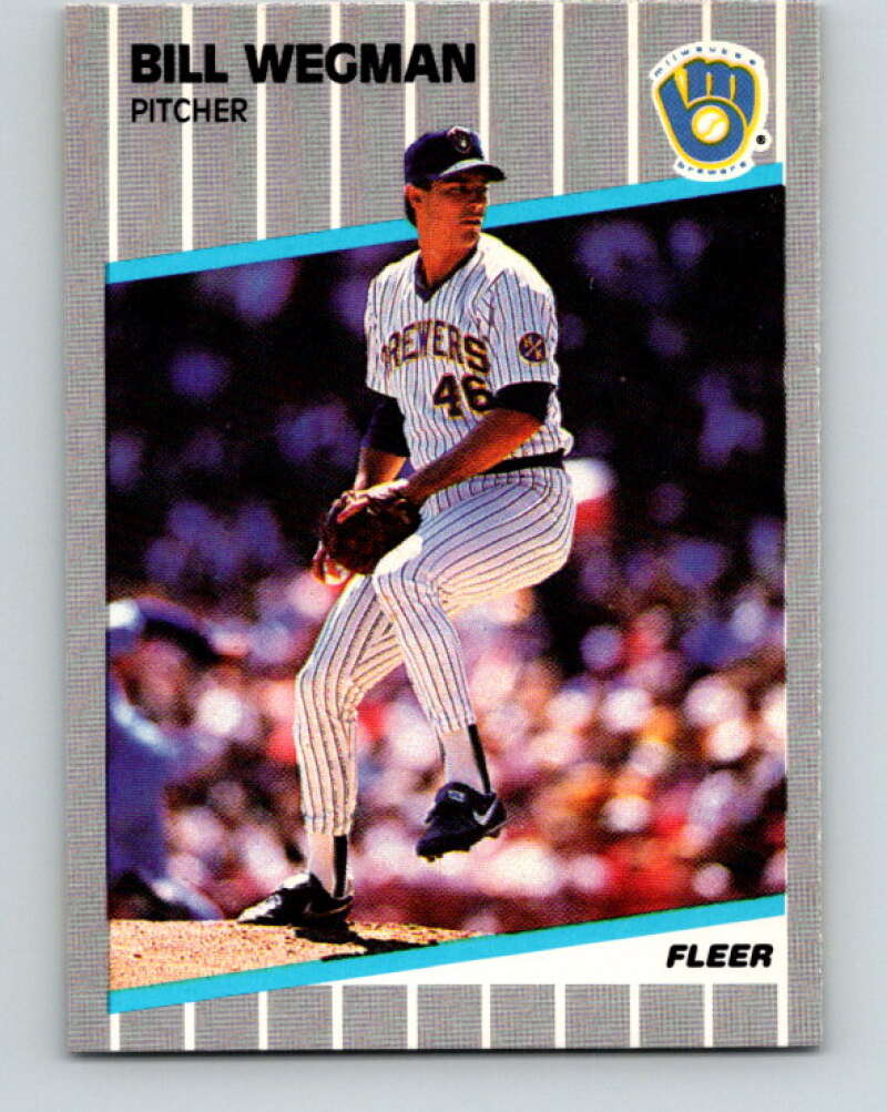 1989 Fleer #199 Bill Wegman Mint Milwaukee Brewers