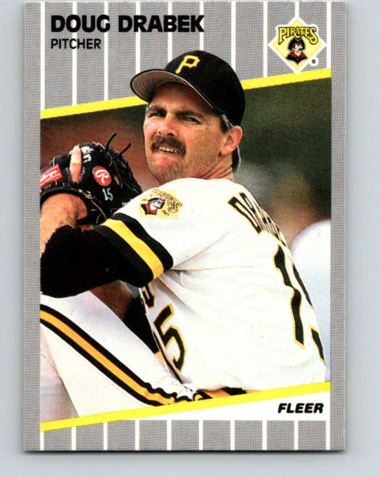1989 Fleer #206 Doug Drabek Mint Pittsburgh Pirates