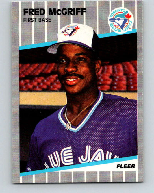 1989 Fleer #240 Fred McGriff Mint Toronto Blue Jays