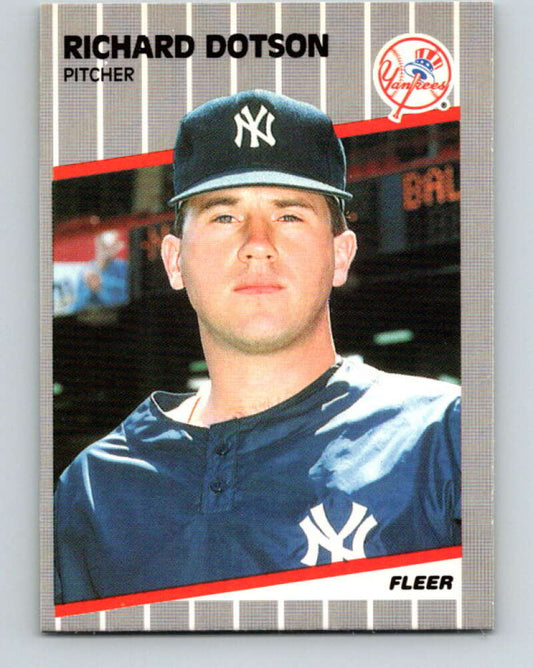 1989 Fleer #253 Richard Dotson Mint New York Yankees