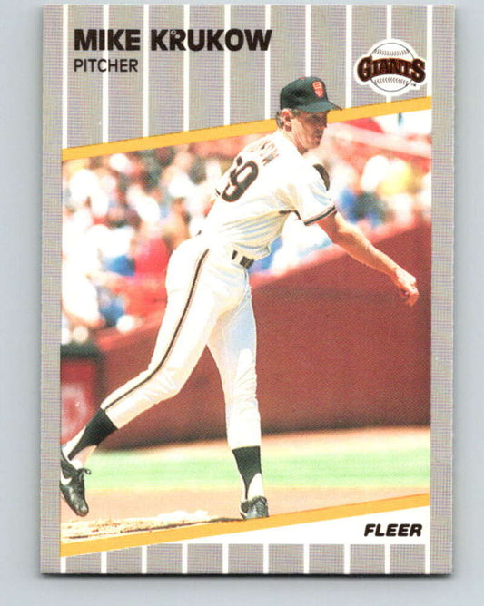 1989 Fleer #331 Mike Krukow Mint San Francisco Giants