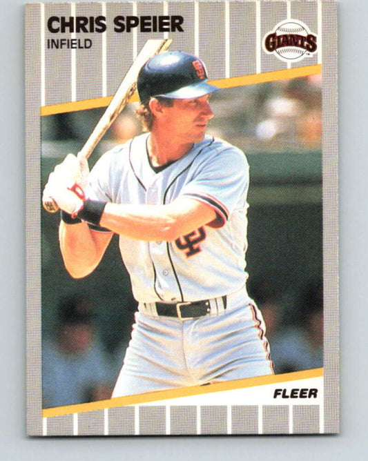 1989 Fleer #343 Chris Speier Mint San Francisco Giants