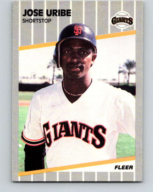 1989 Fleer #345 Jose Uribe Mint San Francisco Giants