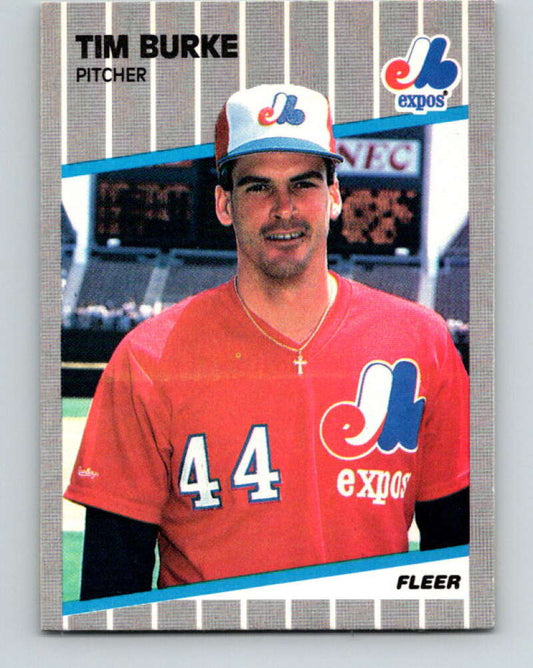 1989 Fleer #372 Tim Burke Mint Montreal Expos