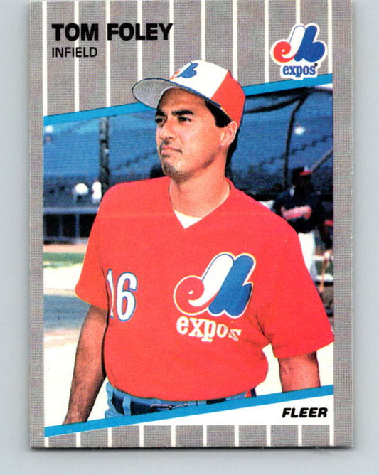 1989 Fleer #375 Tom Foley Mint Montreal Expos