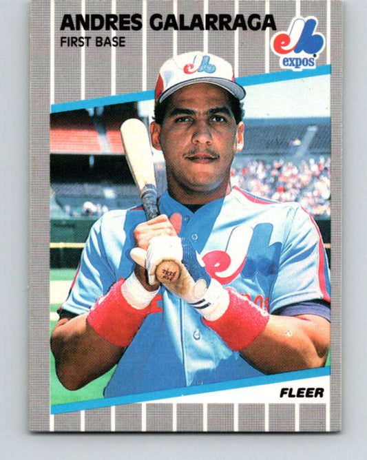 1989 Fleer #376 Andres Galarraga UER Mint Montreal Expos