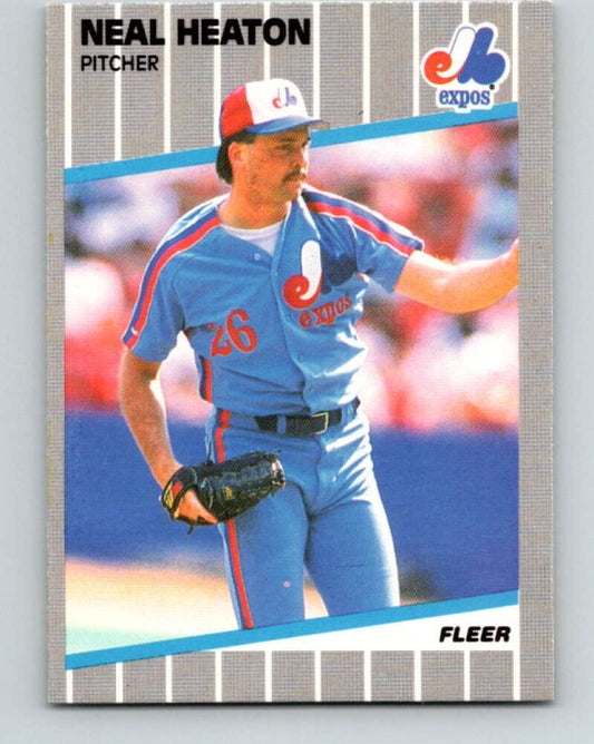 1989 Fleer #377 Neal Heaton Mint Montreal Expos