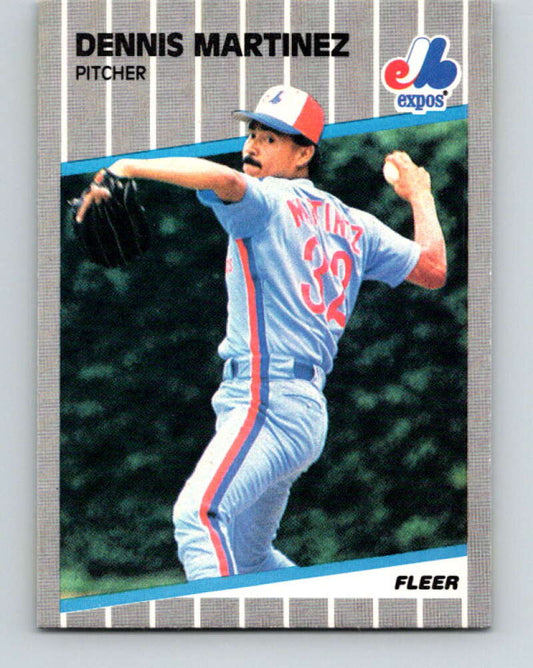 1989 Fleer #385 Dennis Martinez UER Mint Montreal Expos