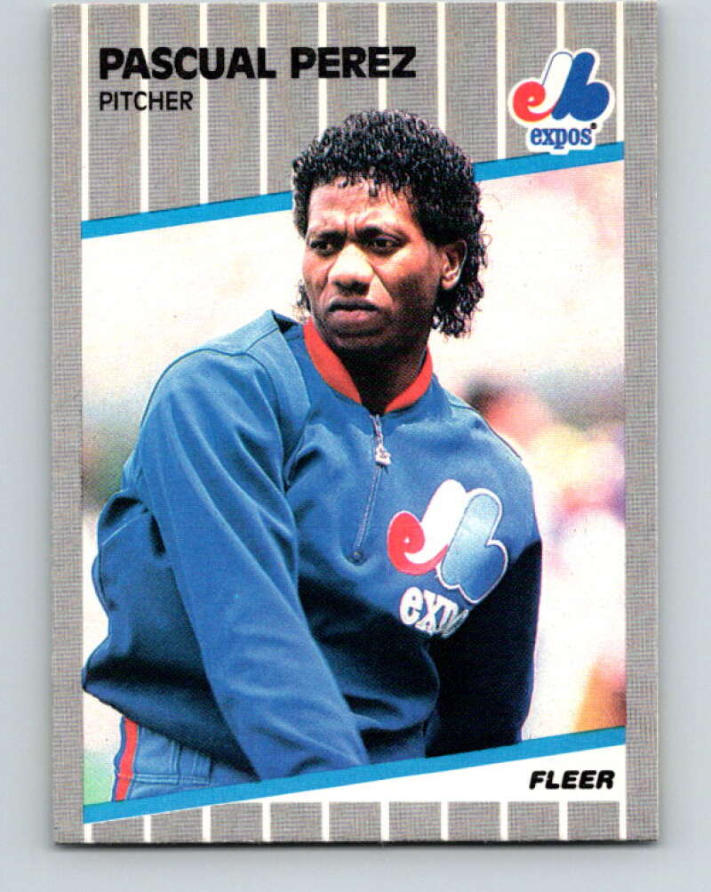 1989 Fleer #390 Pascual Perez Mint Montreal Expos