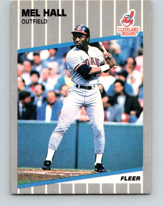 1989 Fleer #406 Mel Hall Mint Cleveland Indians