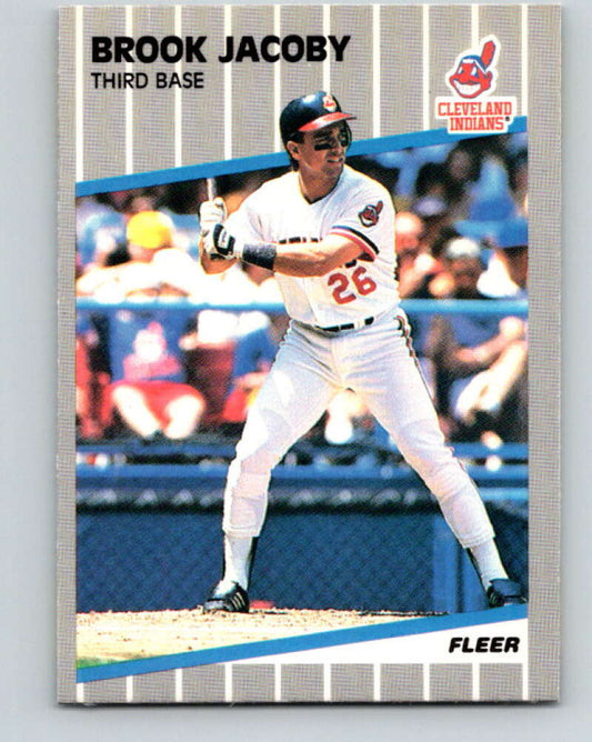 1989 Fleer #408 Brook Jacoby Mint Cleveland Indians