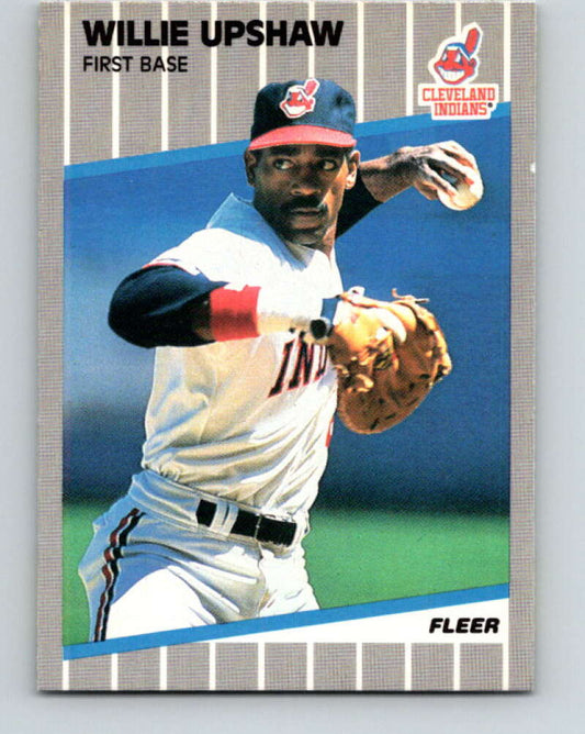 1989 Fleer #415 Willie Upshaw Mint Cleveland Indians