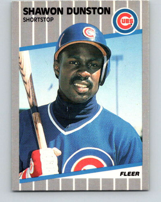 1989 Fleer #424 Shawon Dunston Mint Chicago Cubs
