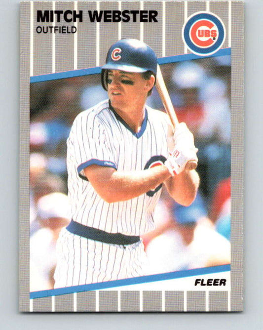 1989 Fleer #442 Mitch Webster Mint Chicago Cubs