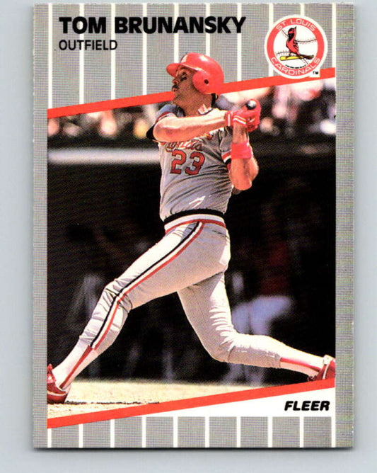 1989 Fleer #444 Tom Brunansky Mint St. Louis Cardinals