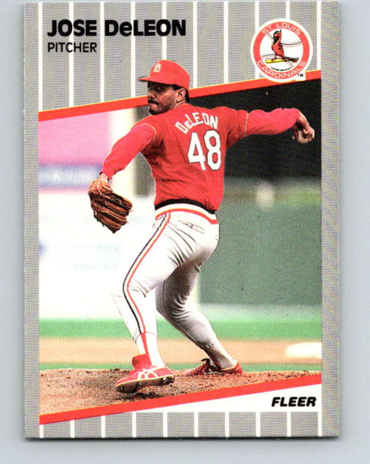 1989 Fleer #449 Jose DeLeon Mint St. Louis Cardinals