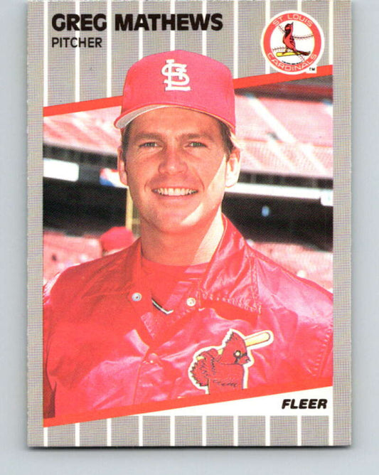 1989 Fleer #456 Greg Mathews Mint St. Louis Cardinals