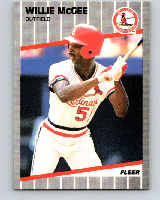 1989 Fleer #457 Willie McGee Mint St. Louis Cardinals