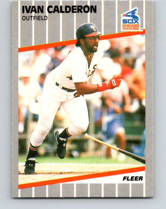 1989 Fleer #493 Ivan Calderon UER Mint Chicago White Sox