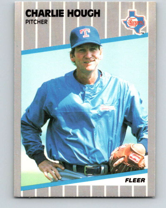 1989 Fleer #522 Charlie Hough Mint Texas Rangers