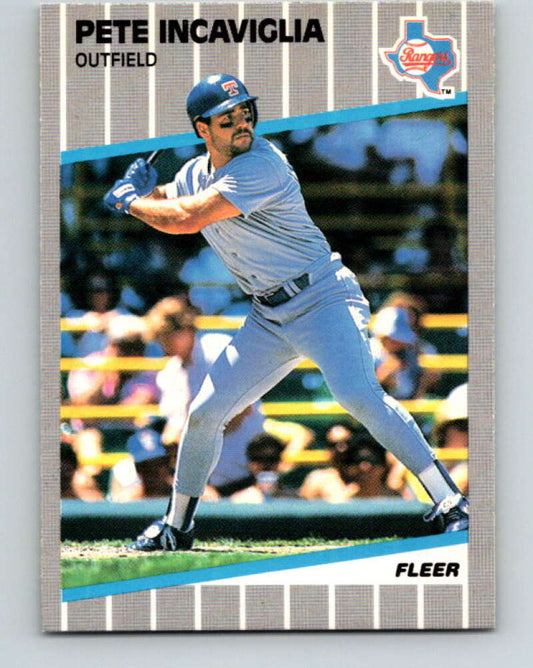 1989 Fleer #523 Pete Incaviglia Mint Texas Rangers