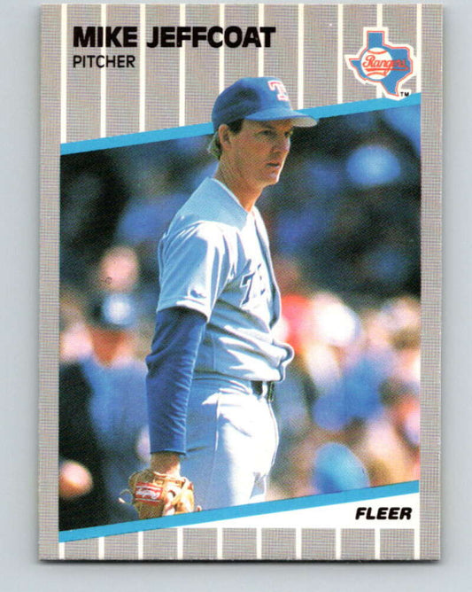 1989 Fleer #524 Mike Jeffcoat Mint Texas Rangers