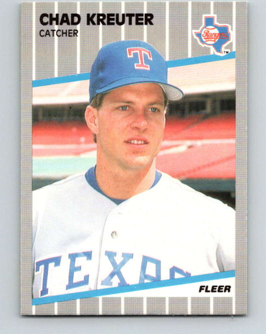 1989 Fleer #526 Chad Kreuter Mint RC Rookie Texas Rangers