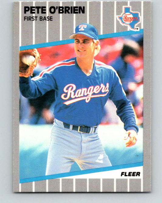 1989 Fleer #529 Pete O'Brien Mint Texas Rangers