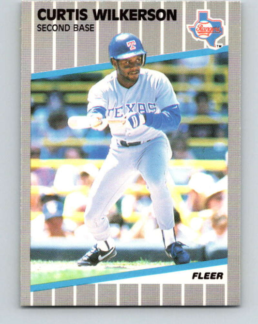 1989 Fleer #535 Curtis Wilkerson UER Mint Texas Rangers