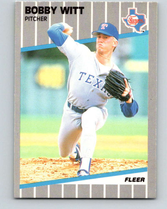 1989 Fleer #537 Bobby Witt UER Mint Texas Rangers