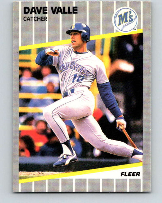 1989 Fleer #561 Dave Valle Mint Seattle Mariners