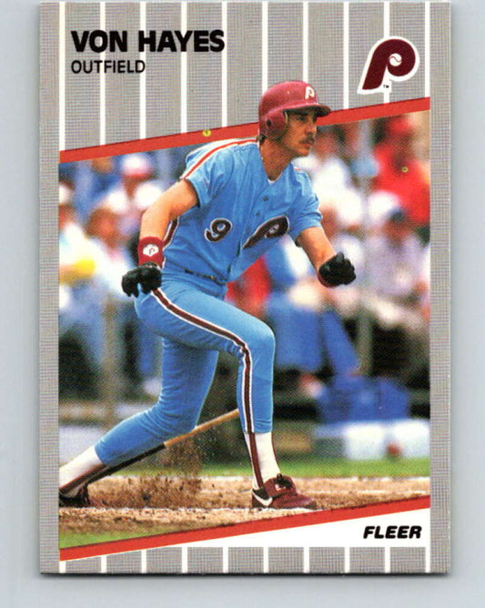 1989 Fleer #571 Von Hayes Mint Philadelphia Phillies